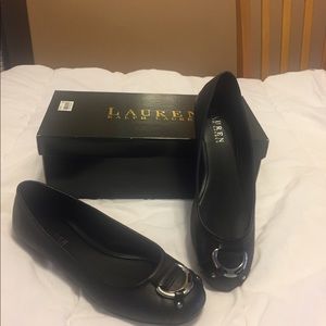 Ralph Lauren Black abigale flats size 8